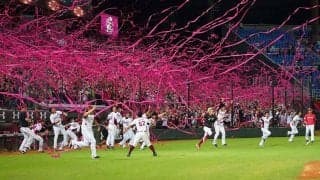 台湾プロ野球、楽天モンキーズが前期優勝　元ロッテ・チェンが日本語で絶叫