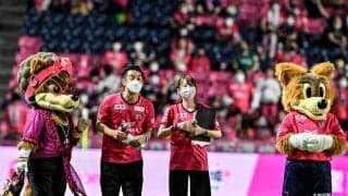 「やべーめちゃ可愛い」「これはカワイイ」C大阪がJリーグ版キツネダンス披露で話題！ 「ファイターズガール」「セレッソガール」「池田愛恵里」が夢の共演