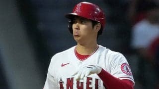 【MLB】大谷翔平、見逃し三振に「No」　内角低めのストライク判定に首を横に振る