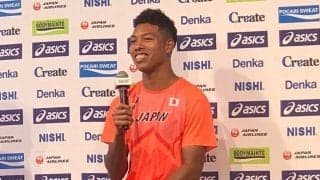 サニブラウンが初日に出陣　腰痛から完全復活へ「自分との闘い。精神面は強くなった」【世界陸上】