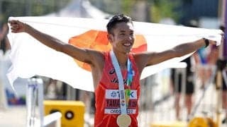 競歩・山西利和が世陸V2の快挙！　池田向希が2位、7秒差一騎打ちのワンツーフィニッシュ【世界陸上】