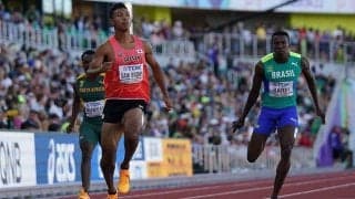 サニブラウン「9秒出たんだ」　100m9秒98、予選通過もサラリ「過去の自分超えたい」【世界陸上】