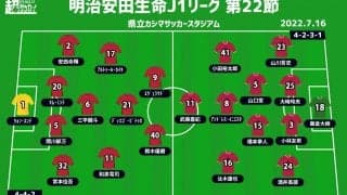 【J1注目プレビュー|第22節:鹿島vs神戸】浮上のためには勝利が必須、停滞の鹿島か上昇中の神戸か