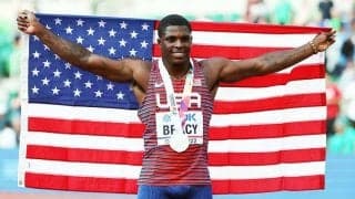 男子100m選手、スタッフとあわや衝突事故　レース直後の“神馬跳び”が話題「爆笑だ」【世界陸上】