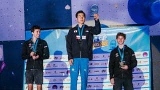 本間大晴が初優勝！ 女子はガンブレットが唯一の完登で2連勝【リードW杯2022第2戦 ヴィラール大会】