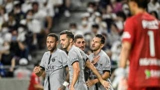 パリSGの「最強3トップの共演弾」でG大阪から大量6ゴール！ネイマールのPKにはブーイングも、後半16分に「最強3トップ降臨」で大歓声！