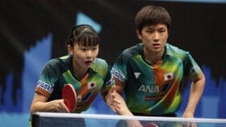 ついに張本兄妹ペア結成！初戦のカザフスタンペアをストレートで下す【卓球 WTTチュニス】