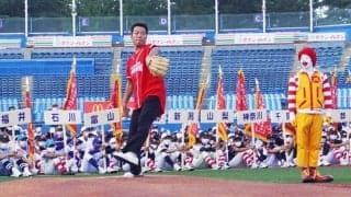 上原浩治氏の始球式に大歓声　“小学生の甲子園”「マクドナルド・トーナメント」が開幕