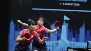 張本美和・長崎美柚 フルゲームの激闘の末、中国ペアに敗れる。決勝進出ならず【卓球 WTTチュニス】