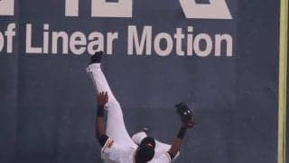 「これはヤバい」「鳥肌」　ポランコの“大激走キャッチ”に拍手喝采「ちょっと泣きそう」