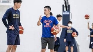 ニックスでACを務める吉本泰輔氏、琉球ゴールデンキングスの練習を見学