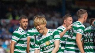 ｢正面からサイコゥサイコゥサイコ～｣!! 日本代表・古橋亨梧のゴールを｢別アングルで｣! セルティックが投稿した前田大然との日本人コンビで奪った｢臨場感たっぷりの先制シーン｣