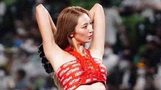 「スタイルいいな」とファンも熱視線…赤ビキニ＆ショーパン始球式が「え、かわいい」