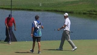 【動画】松山英樹の18メートルのロングパットに観客大歓声！