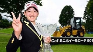 2戦連続Vの岩井千怜「朝からず～っと緊張していた」　副賞の重機の使い道は…【V会見一問一答】