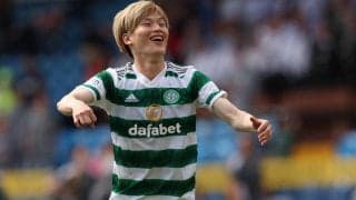 阿吽のホットライン開通で古橋亨梧が3戦連発！ 前田大然の超高速クロスに合わせる