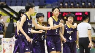 3年生たちが高い集中力を発揮して全中ベスト8入りを果たした丸亀西