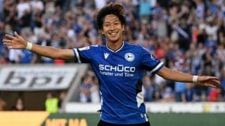 奥川雅也がドイツ2部「ベストイレブン｣に選出!! ｢技あり股抜きゴール｣の今季2得点目で、初選出! 日本代表選出へアピール続ける