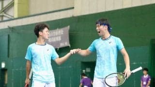 リーグ戦開幕！　ダブルスは負け越すもシングルス全勝で白星発進／男子明大戦
