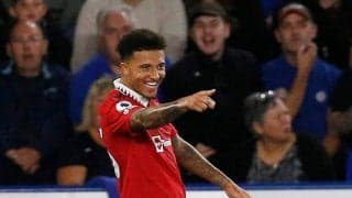 1万3000超いいね！ マンUのイングランド代表FWサンチョのゴールが｢氷のようにクール｣と｢大反響｣!! レスター戦で決めた｢決勝ゴール｣