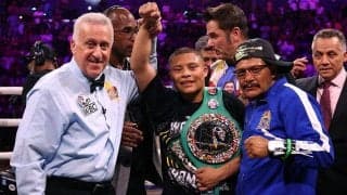 左フック炸裂→前のめりダウンに実況絶叫　KO勝ちの24歳に米興奮「なんてビーストだ」