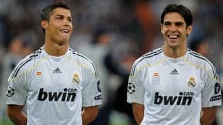 「最高の2人」、「激アツすぎる」カカとC・ロナウドがオールド・トラッフォードで再会！「永遠のアイドル」