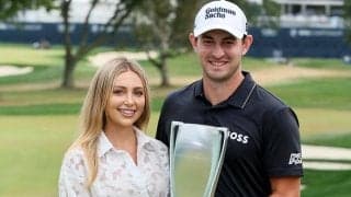 男子ゴルフ会場を釘付けにした美人パートナーと婚約　米選手に祝福の声「最高に幸せ」