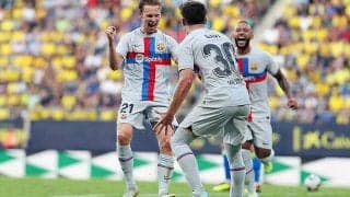 バルセロナがフレンキー先制弾に途中出場レヴィの1G1Aで快勝！　スタンドの急病人治療のため約40分の中断も…《ラ・リーガ》