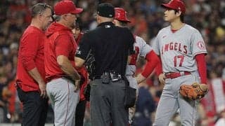 【MLB】大谷翔平は「右手人差し指のマメ」で降板　球団発表、米自己最速163.2キロで5回1失点