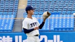 [硬式野球] 「入替戦の時の感情が溢れ出てきた」 島田が神宮のマウンドで151㌔計測し、実力発揮