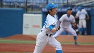 父・渡辺俊介と同じサブマリンの東大野球部・向輝。参考にするのは牧田和久と中川颯で「父の投げ方はやりづらい」