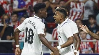 「何回でも見れる」高難度の”3Dワンツー”からレアル・マドリードFWが鮮やかボレー! チームはマドリードダービー勝利