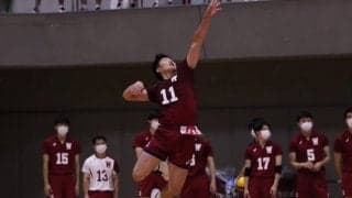 サーブやクイックが奏功し、日大に勝利！