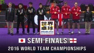 【世界卓球2016マレーシア】男子団体準決勝 日本 - イングランド
