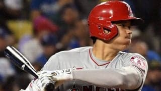 【MLB】大谷翔平、痛烈タイムリーにガッツポーズ　9戦連続安打で90打点到達、14勝目へ自援護
