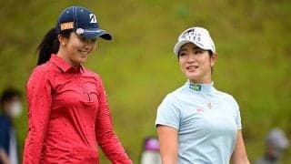 原英莉花ら同組3人のスーパーショット3連発に反響　ボールが1m圏内に並んで「すごい！」