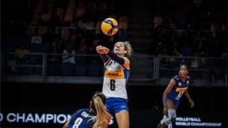 まさかの顔面直撃、イタリアのデジェンナーロが見せた珍しいミス動画に7.9万もの「いいね！」[2022女子世界選手権]