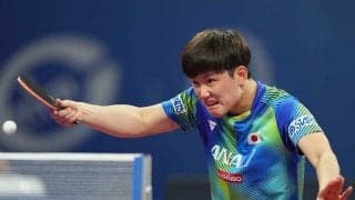 張本智和、格下153位に逆転勝ちも反省「少し硬さある」　中国語で現地メディアにも応対【世界卓球】
