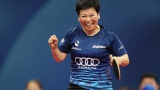 世界卓球、59歳女子が韓国20代を連続撃破　大番狂わせにITTF称賛「倪が燃え上がった」