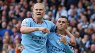 「マンチェスターは青」アーリング・ハーランドによる「ダービーマッチ後の投稿」が大反響! ともに「ハットトリック達成」のチームメイトと撮影した「47万いいね」の写真