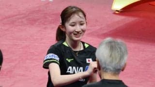 初陣勝利の早田ひな、「痩せた」の声に心配なしと笑顔「食べても消費しちゃって…」【世界卓球】