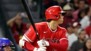 大谷翔平、超高速の弾丸189km二塁打で先発ノックアウト　米記者「連続試合安打は18に」