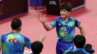 日本男子、全勝でグループ1位突破　連日2勝のエース張本「4年前より強いと言い切れる」【世界卓球】