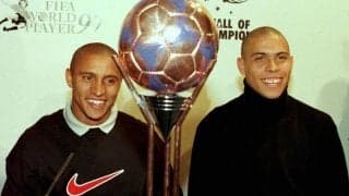 「大好きな2人」「驚愕」ブラジルとレアルを支えたロナウド＆ロベカルの2ショットにファン歓喜「最高の写真だ」