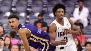 来年のNBAドラフトトップ2指名候補、ウェンバンヤマとヘンダーソンがコートで競演