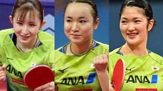 日本女子、4大会連続決勝進出！　早田ひな土壇場逆転で51年ぶりV王手　中国と頂上決戦へ【世界卓球】