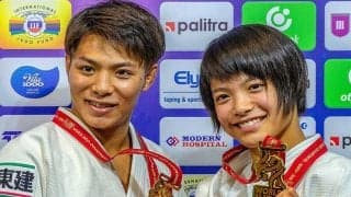 世界柔道V・阿部兄妹の「感動の瞬間」　小走り→熱い抱擁に国際柔道連盟会長が祝福