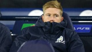 「めっちゃ面白い！」「一番賢いやつ」デ・ブライネが試合の外でカンセロをアシスト「史上最高のMF」