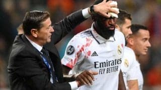 「本物の戦士だ」レアル・マドリーを救ったリュディガーの“大流血”ゴールが反響「かっこよすぎる」