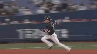 「今季最速のベーラン」　完璧中継も追いつかぬ周東の足は「ベース間が短く見える」